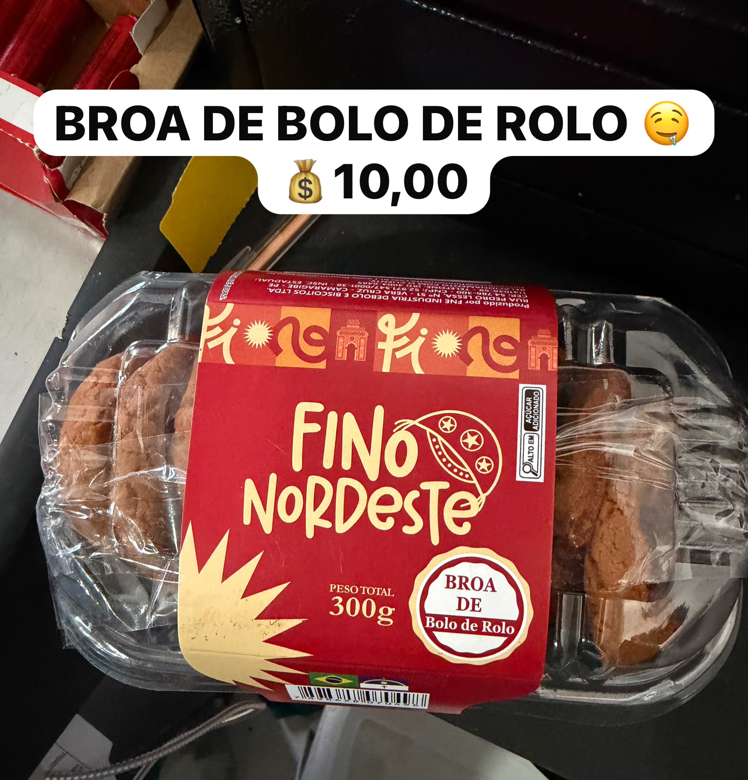 Arte da oferta: Broa de Bolo de Rolo Fino Nordeste 300g