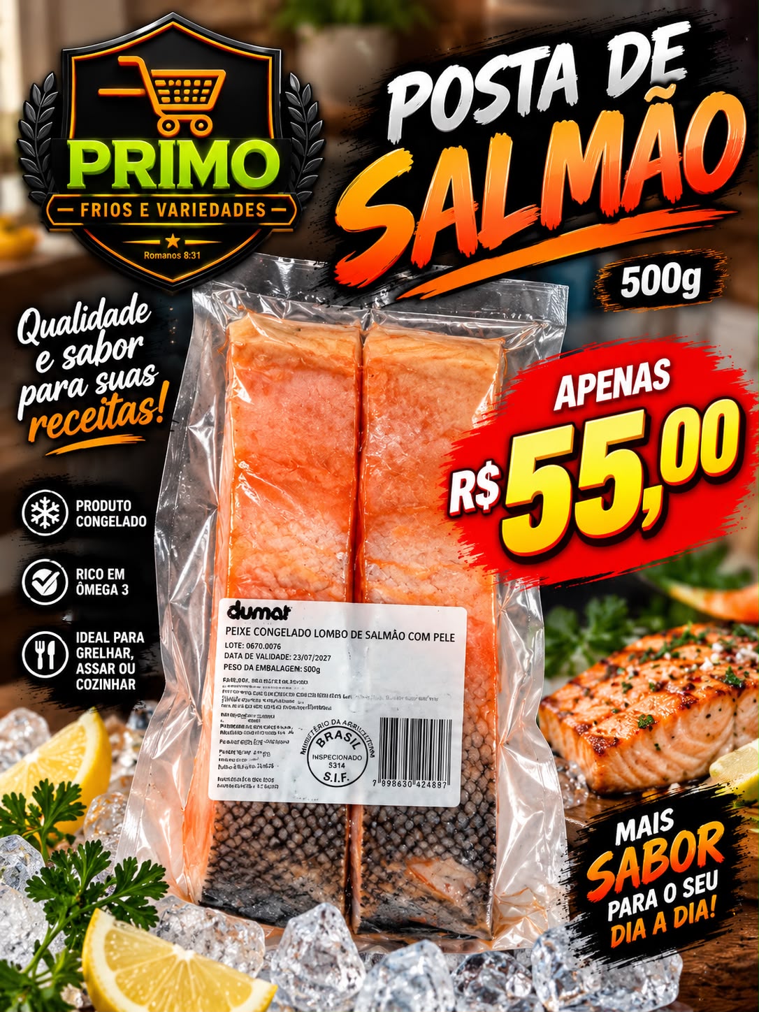 Posta de Salmão 500g