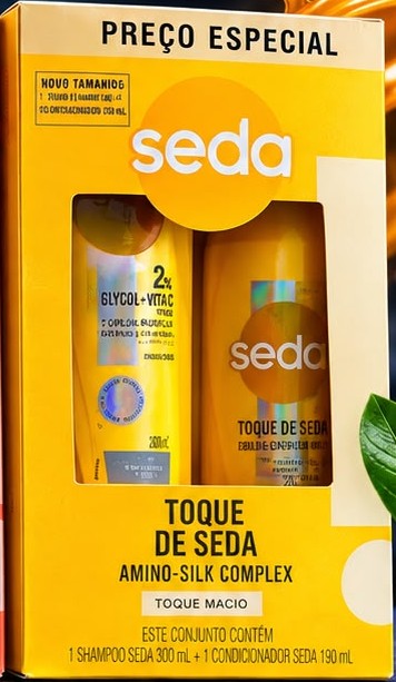 Arte da oferta: Kit Shampoo + Condicionador Seda Toque de Seda 300ml e 190ml