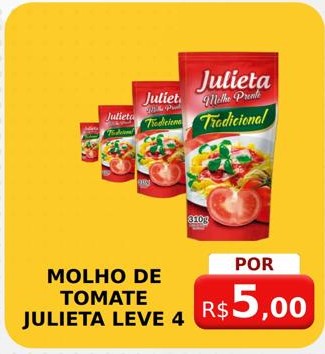 Arte da oferta: Molho de Tomate Julieta Leve 4