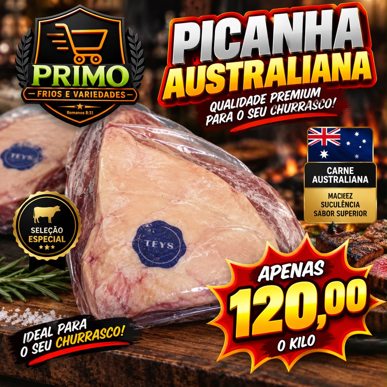 Arte da oferta: Picanha Australiana