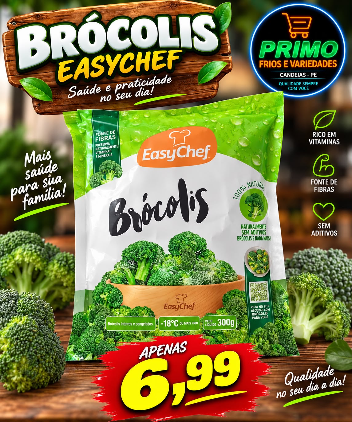 Arte da oferta: Brócolis Easychef 300g