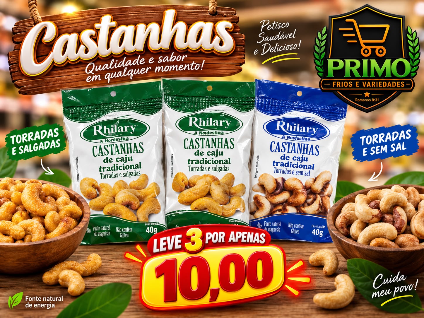 Arte da oferta: Castanhas de Caju Leve 3