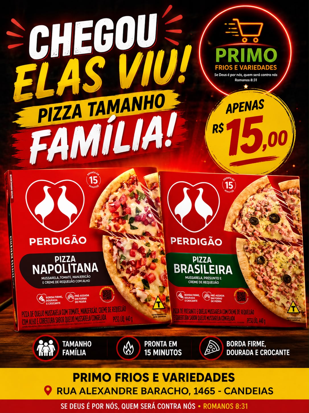 Pizza Perdigão Tamanho Família