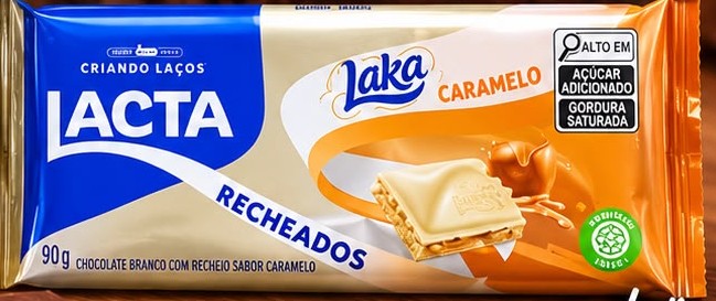 Arte da oferta: Chocolate Lacta Laka Caramelo 90g