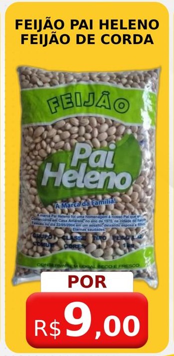 Arte da oferta: Feijão Pai Heleno Feijão de Corda 1kg