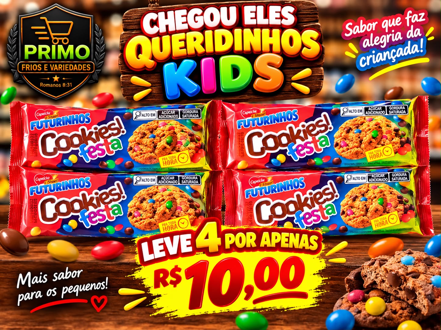 Cookies Festa Futurinhos
