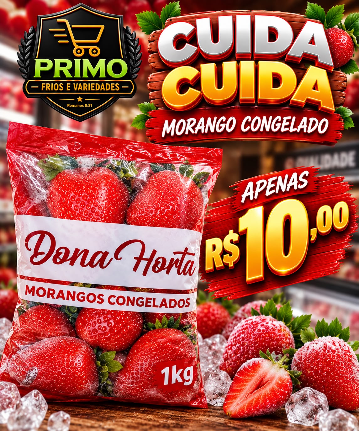 Morango Congelado Dona Horta 1kg