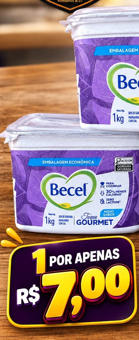 Arte da oferta: Margarina Becel 1kg