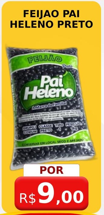 Arte da oferta: Feijao Pai Heleno Preto 1kg