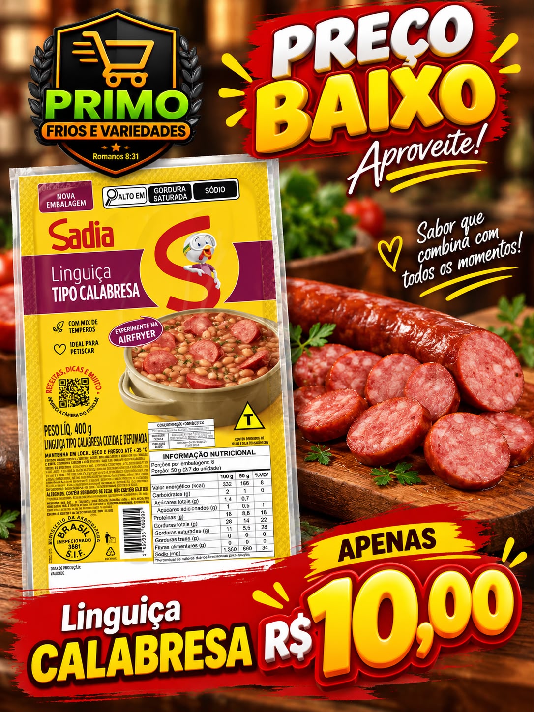Linguiça Calabresa Sadia