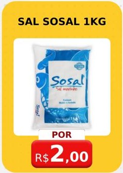 Arte da oferta: Sal Sosal 1kg