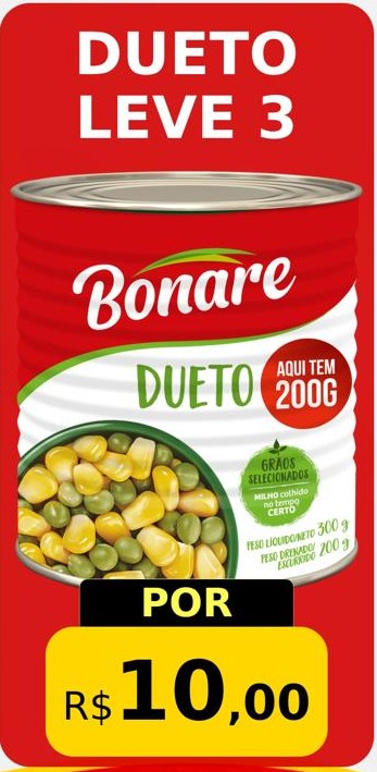 Arte da oferta: Dueto Bonare Leve 3