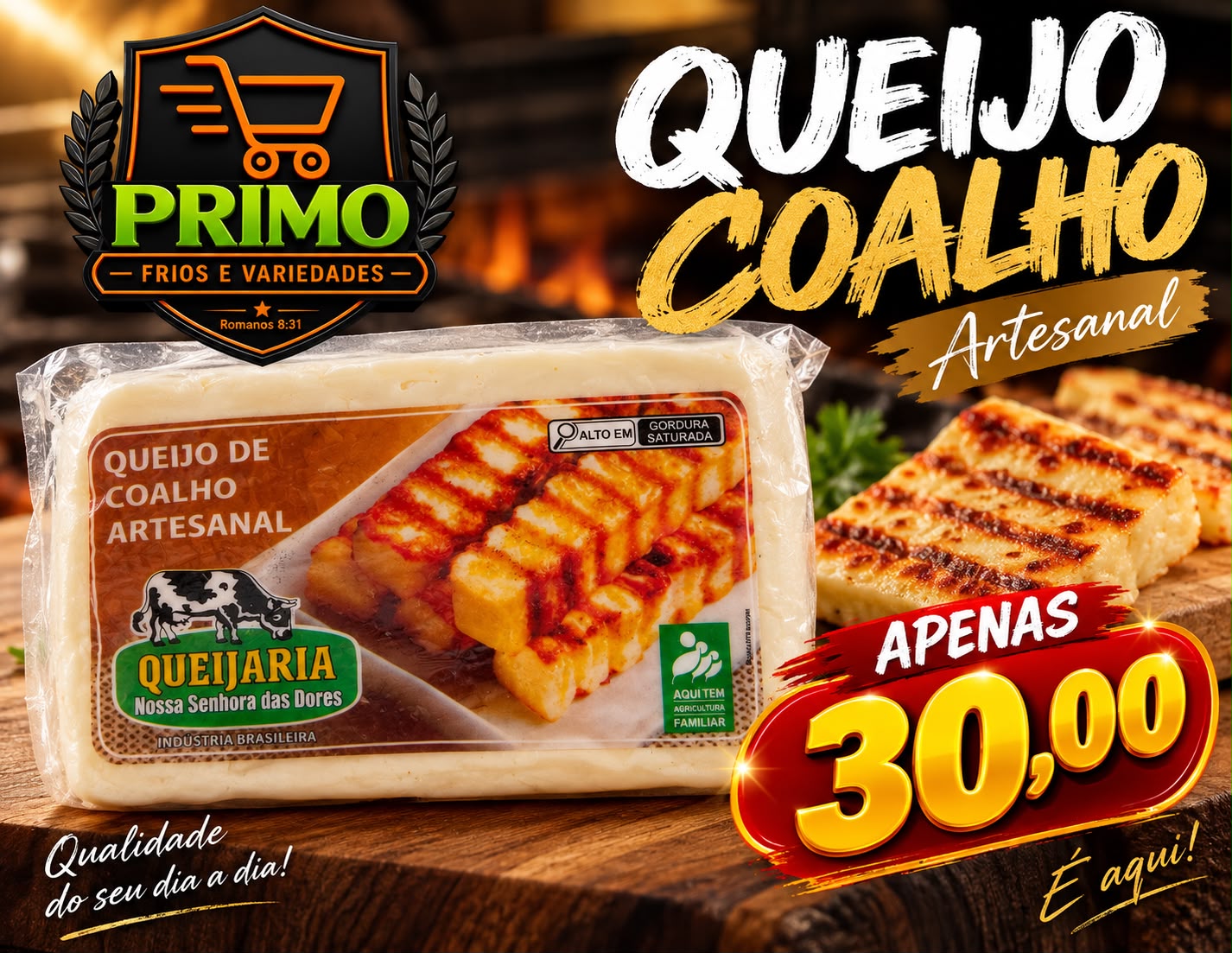 Arte da oferta: Queijo Coalho Artesanal