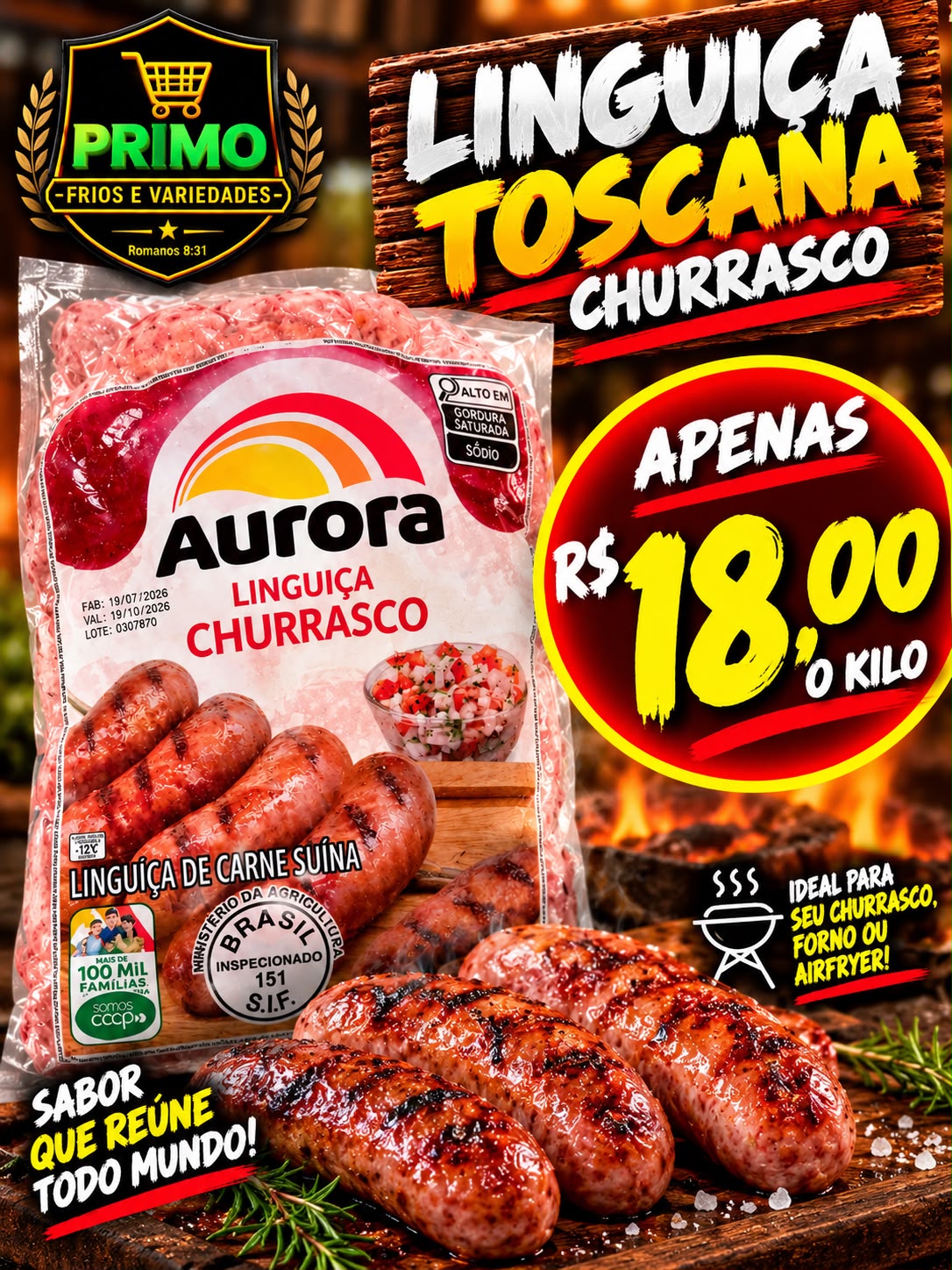 Linguiça Toscana Aurora