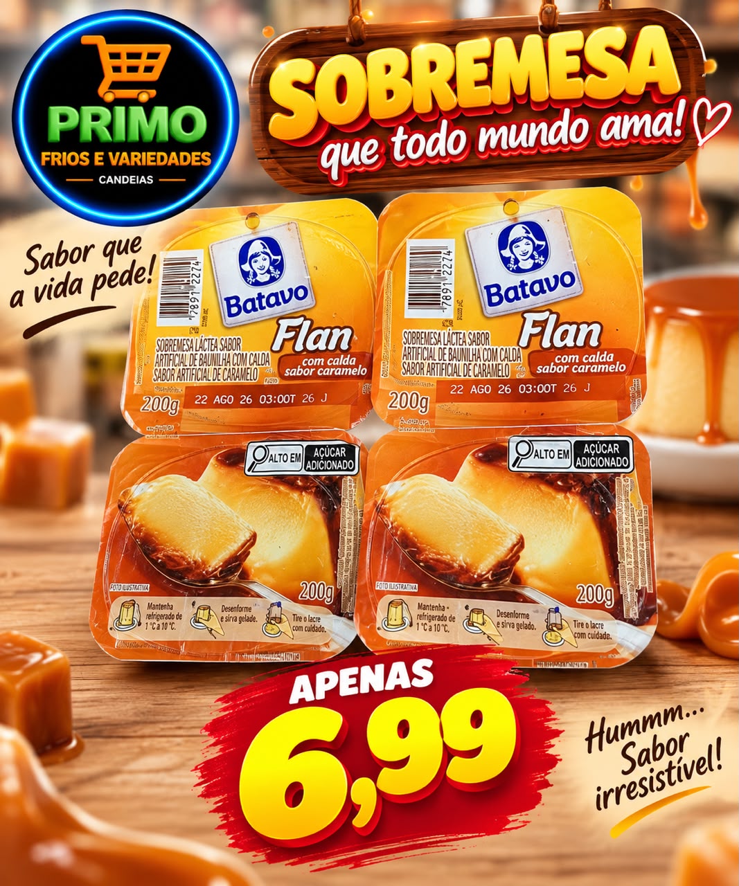 Arte da oferta: Flan Batavo 200g