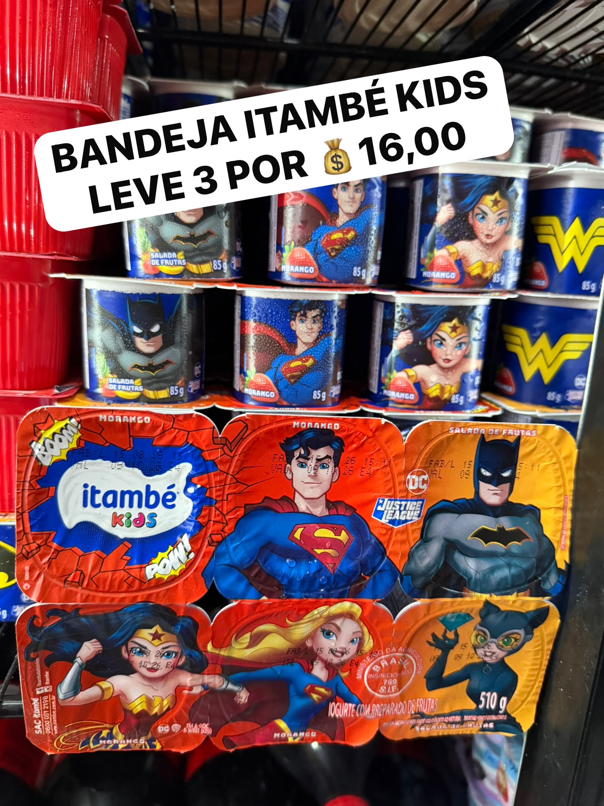 Arte da oferta: Bandeja Itambé Kids Leve 3