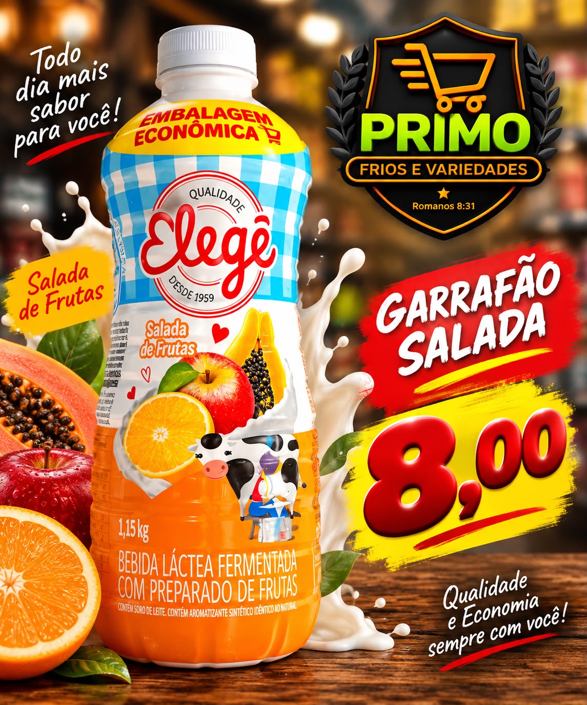 Iogurte Elegê Salada de Frutas