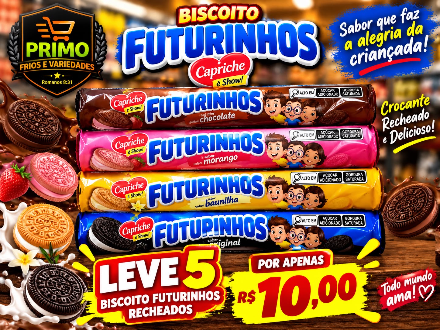 Biscoito Futurinhos Recheado